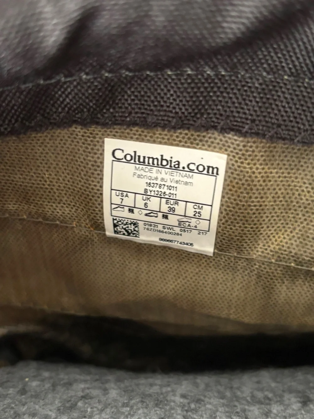 Columbia Powderbug Youth 7 Olive Green Black Waterproof Insulated Snow Boots